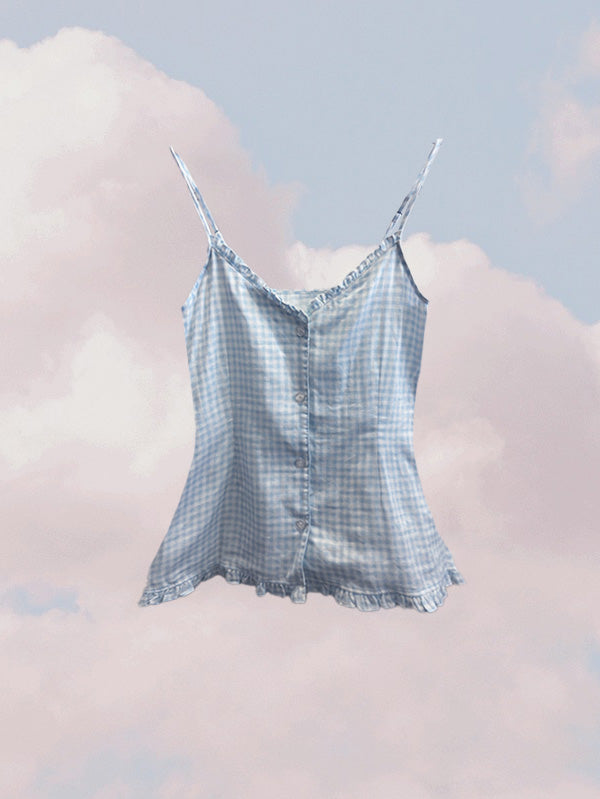 Blue Gingham- The Daisy - Evewear