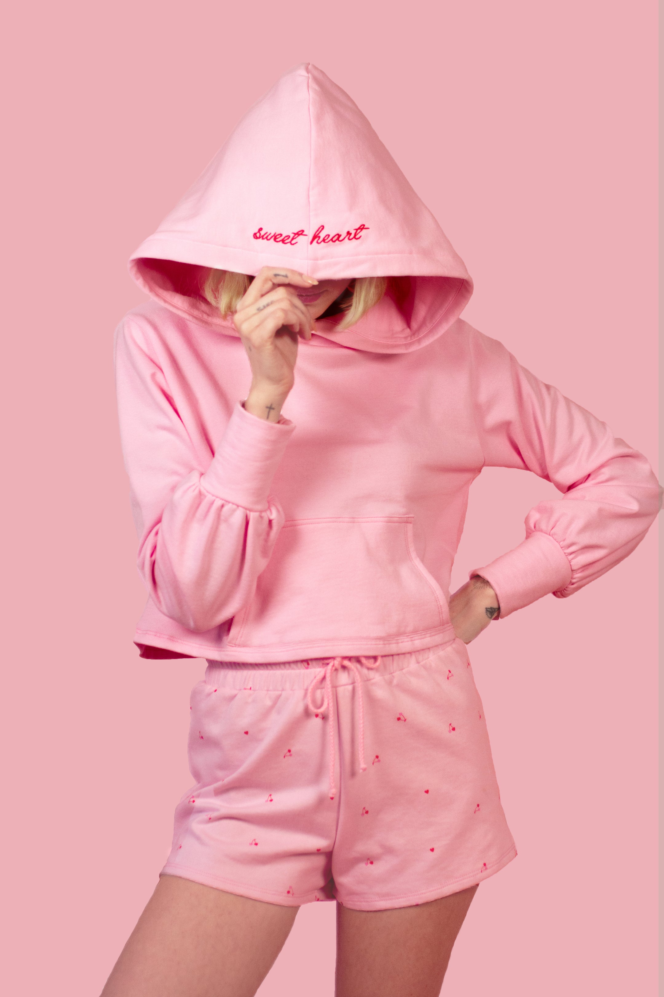 Pink/Cherry- The Sweetheart Hoodie - Evewear