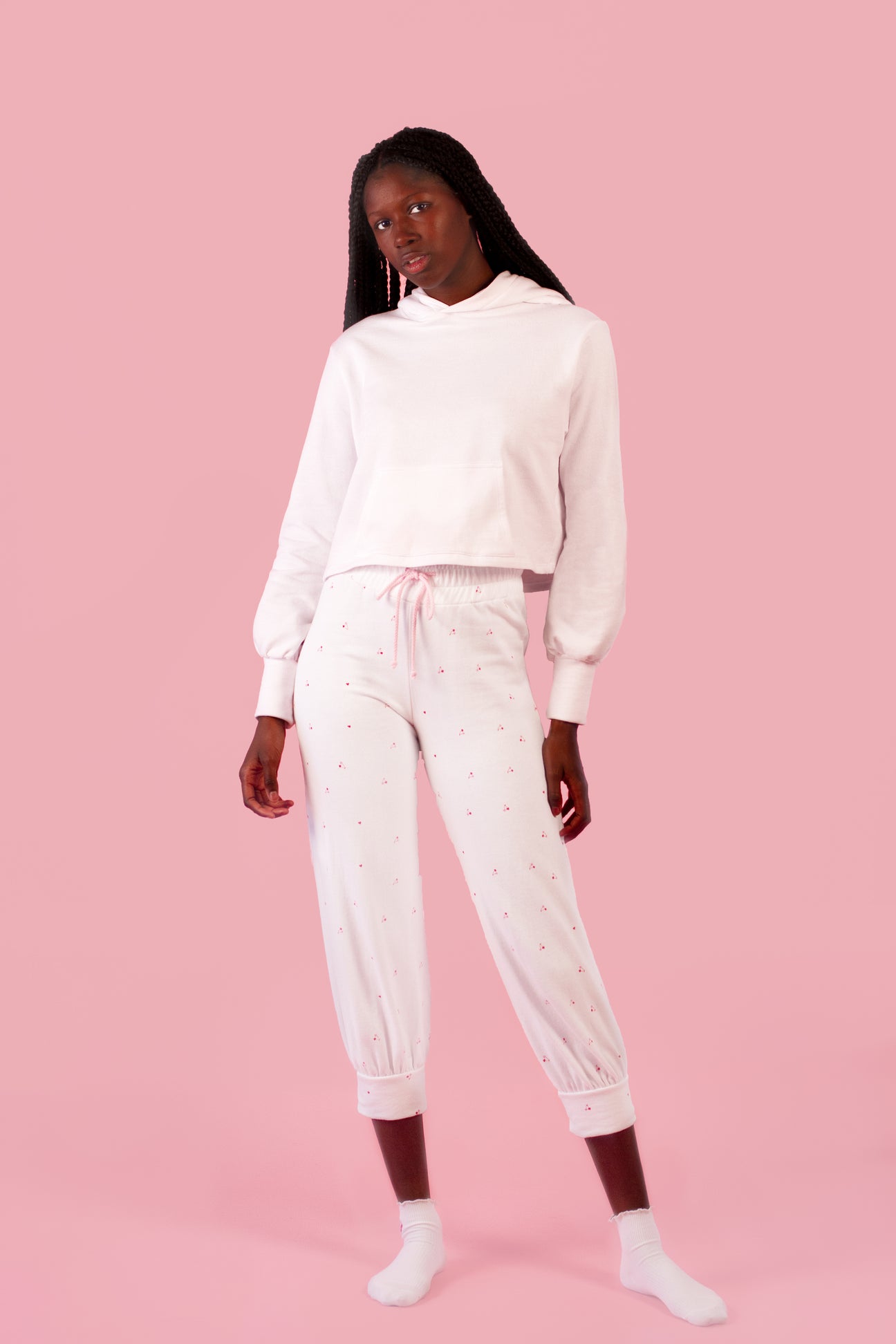 White/Cherry- The Sweetheart Pants - Evewear