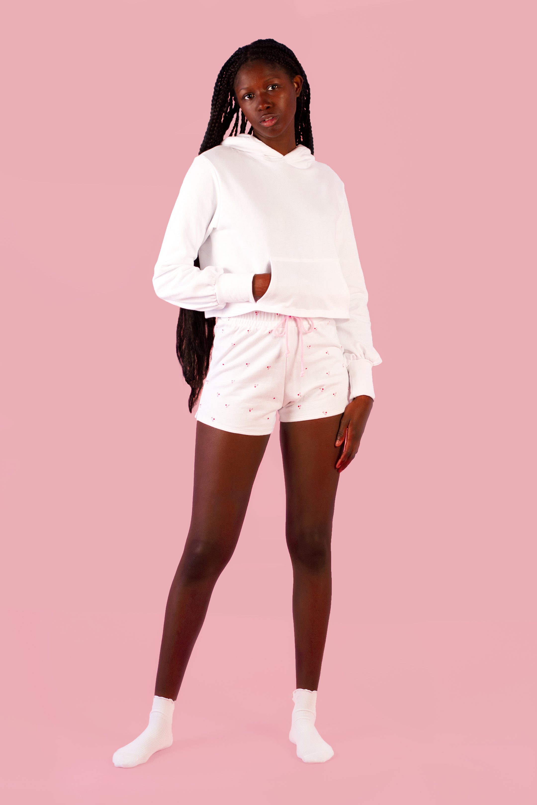 White/Cherry-The Sweetheart Shorts - Evewear