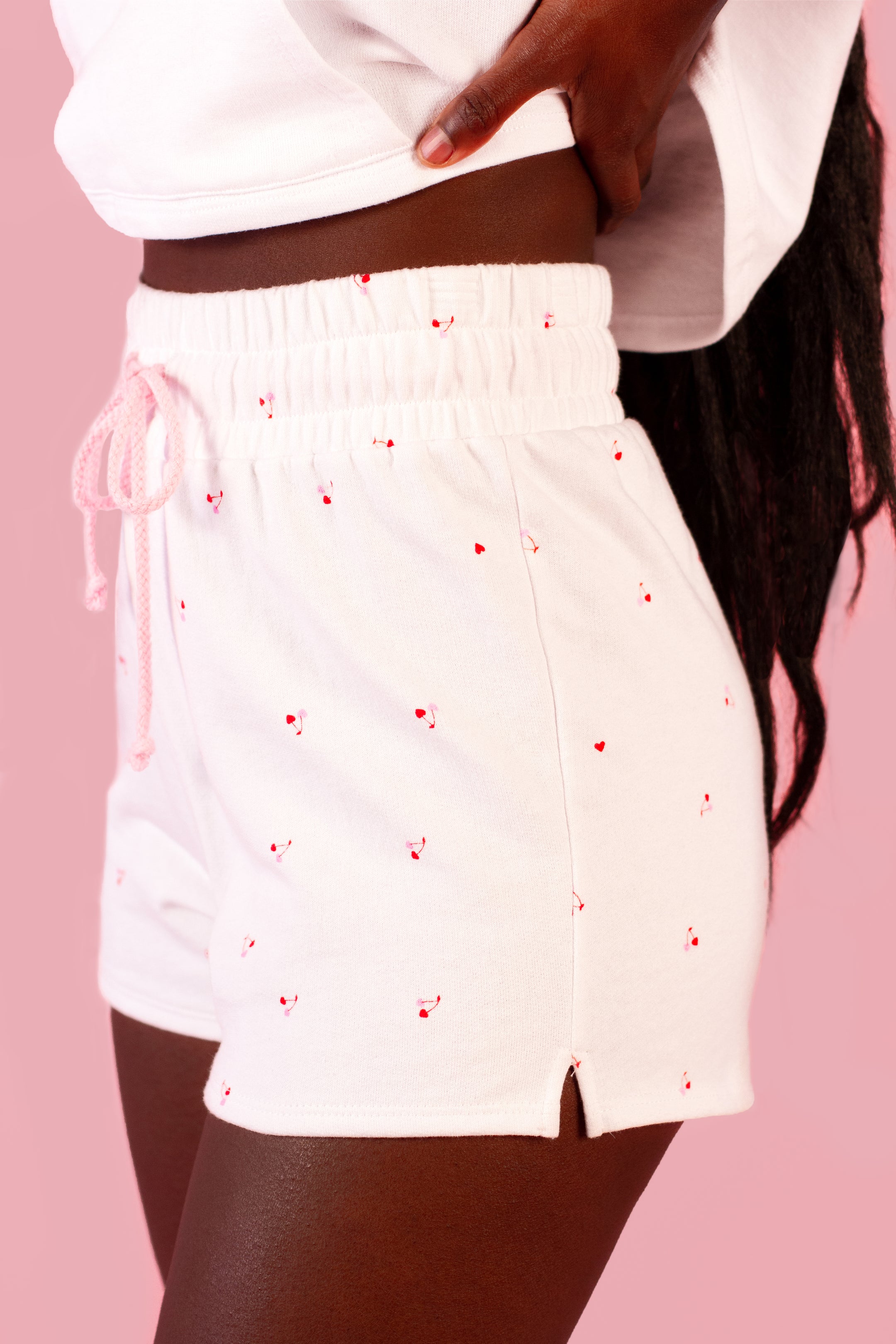 White/Cherry-The Sweetheart Shorts - Evewear
